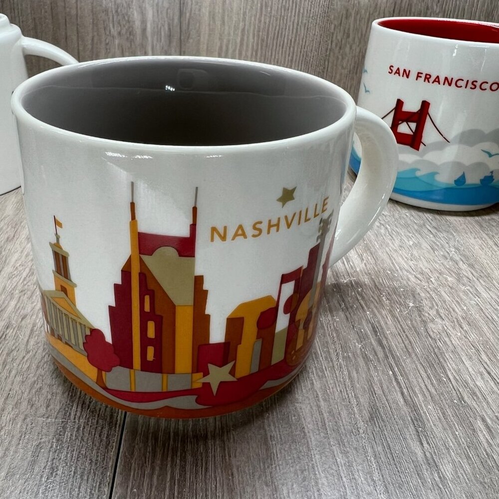 Starbucks You Are Here Collection Mugs Arizona Chicago Nashville San Francisco - Picture 10 of 13